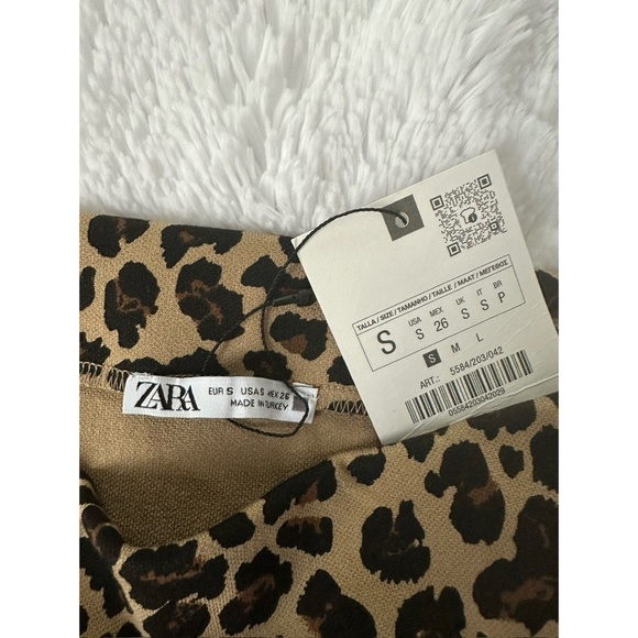Zara Animal Print Stretch Knit Skirt - Picture 5 of 8